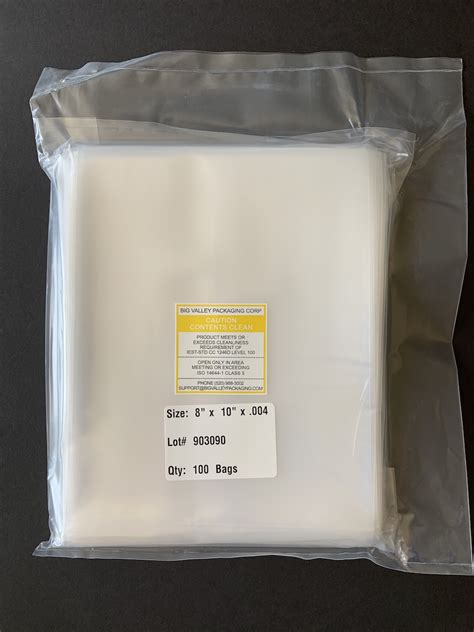 cleanroom bags for aerospace.